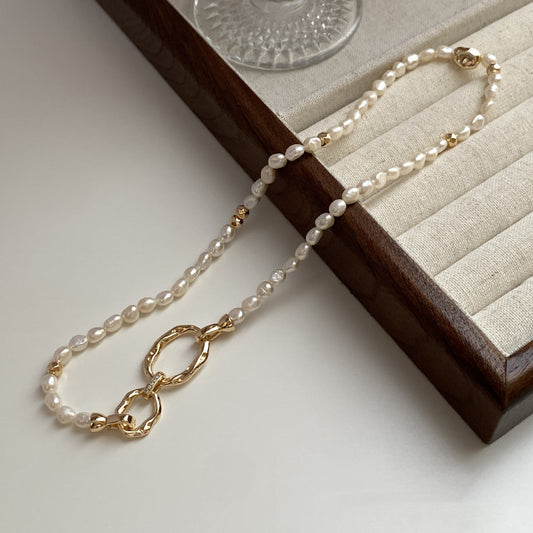 【#33 Paris dreams】Natural baroque pearls necklace
